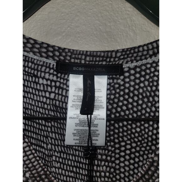 BCBGMAXAZRIA NWT Long Sleeve Knee Length Tori Dress in Light Pearl Combo, Small - Picture 5 of 8